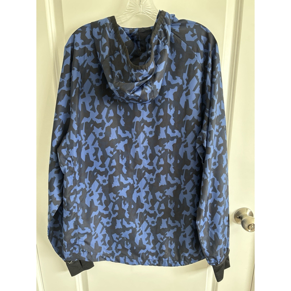 ZYIA ACTIVE Mens Black Blue Hooded Jacket L Ultra Lightweight - Picture 4 of 16